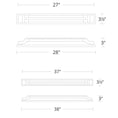 Load image into Gallery viewer, Aberdeen LED Vanity Light - Diagram
