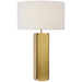 Abri Large Paneled Table Lamp - Hand-Rubbed Antique Brass Finish