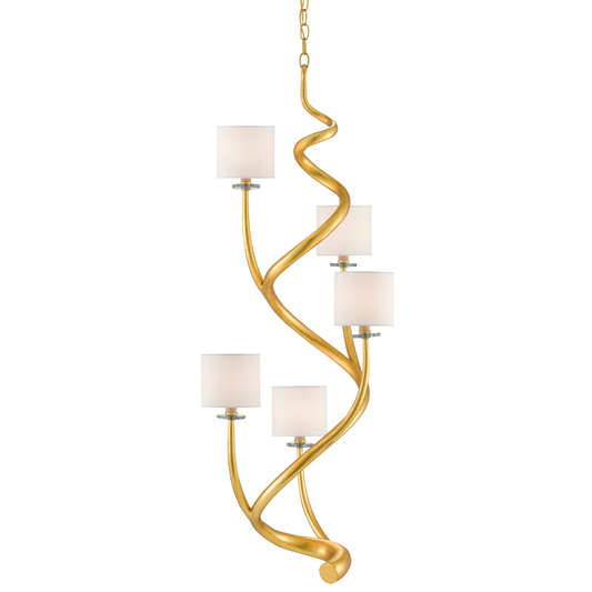 Absalom Chandelier - Gold Leaf Finish