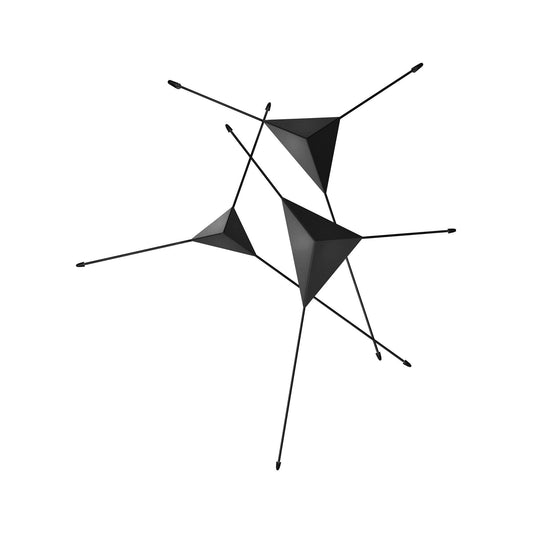 Abstract LED Surface Mount Cluster Configuration - Satin Black