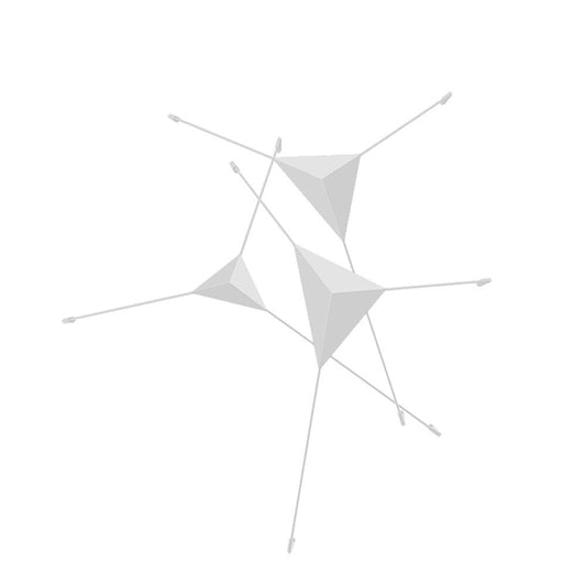 Abstract LED Surface Mount Cluster Configuration - Satin White