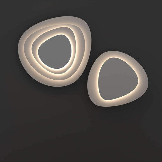 Abstract Panels Small 2-Plate LED Wall Sconce - Display