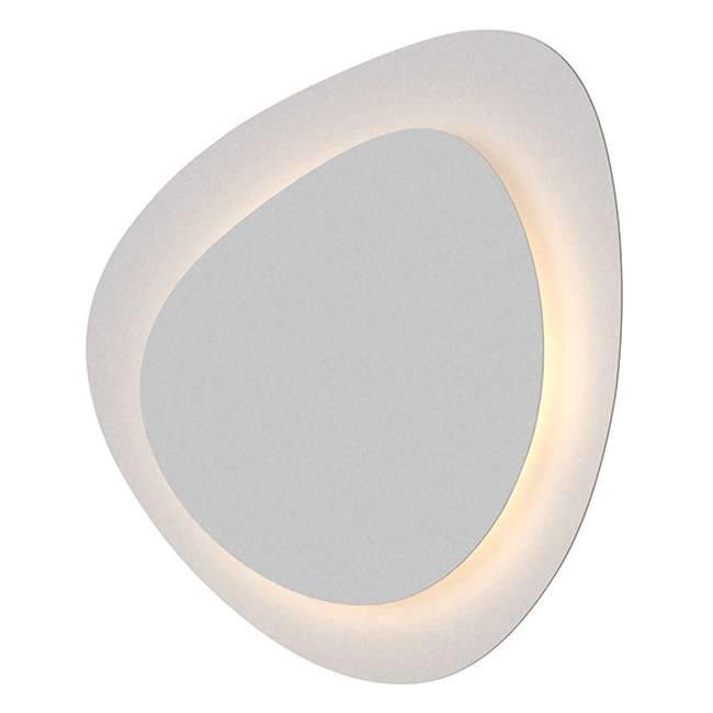 Abstract Panels Small 2-Plate LED Wall Sconce - Textured White