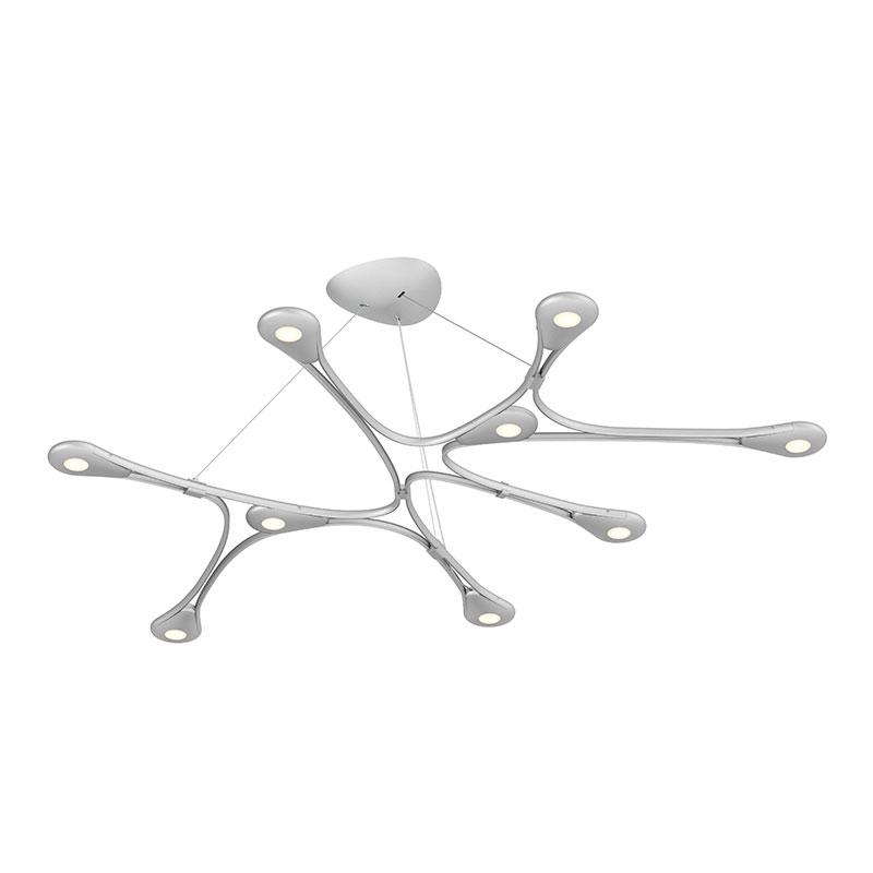 Abstraction LED Pendant - Bright Satin Aluminum Finish