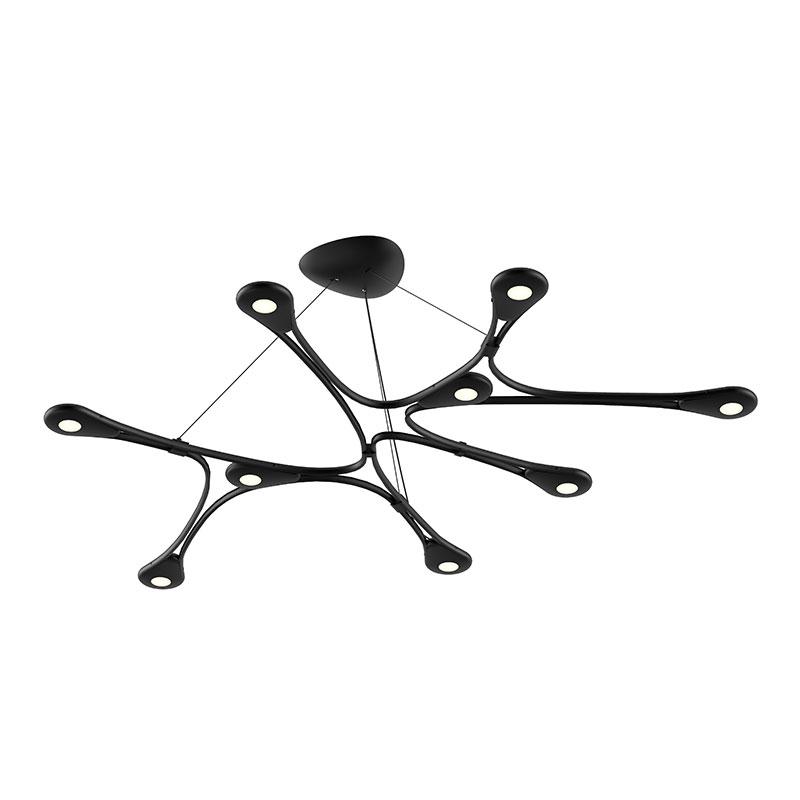 Abstraction LED Pendant - Satin Black Finish