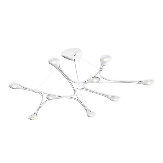 Abstraction LED Pendant - Satin White Finish