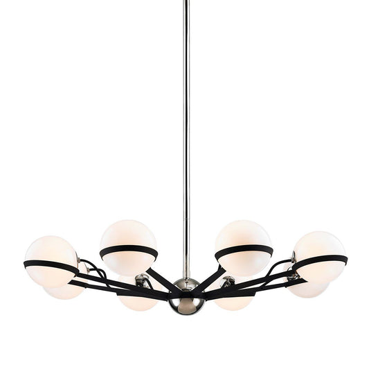 Ace 8 Light Chandelier - Polished Nickel