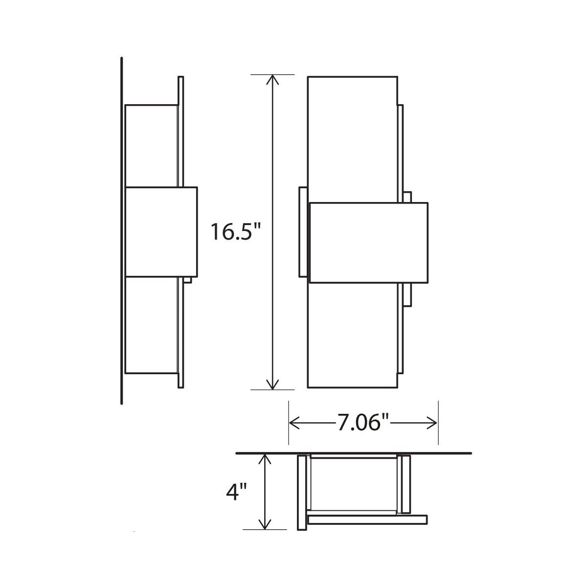 Acuo Outdoor LED Wall Sconce - Diagram