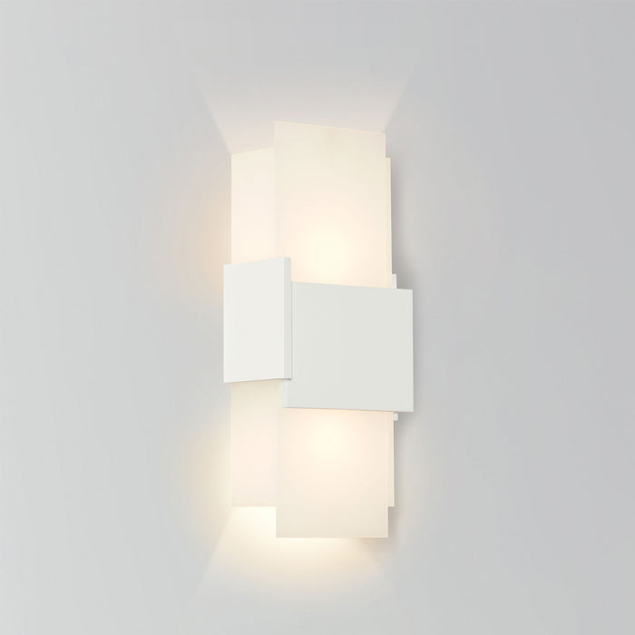 Acuo Outdoor LED Wall Sconce - Textured White Finish