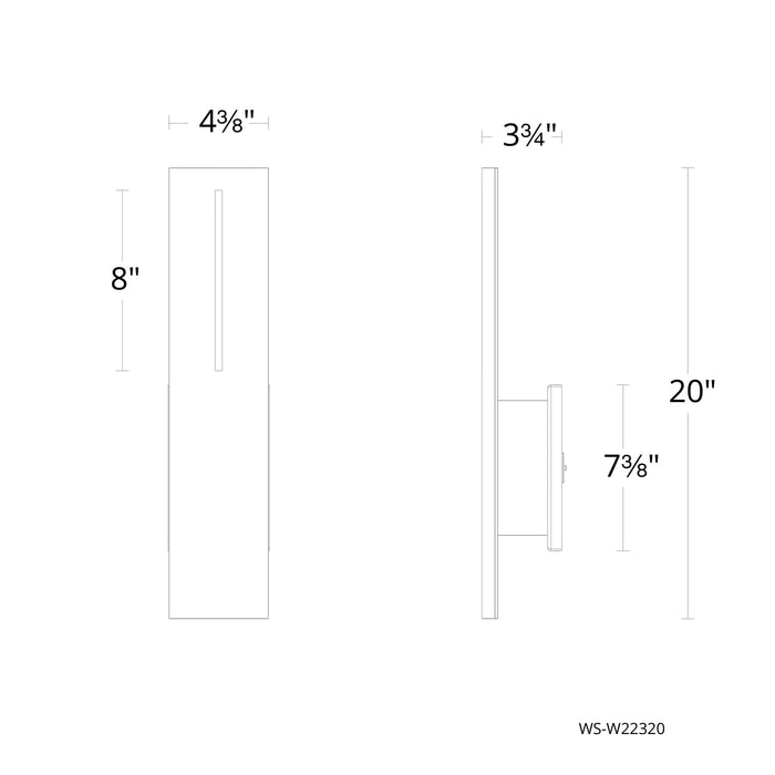 Aegis LED Outdoor Wall Sconce - Diagram