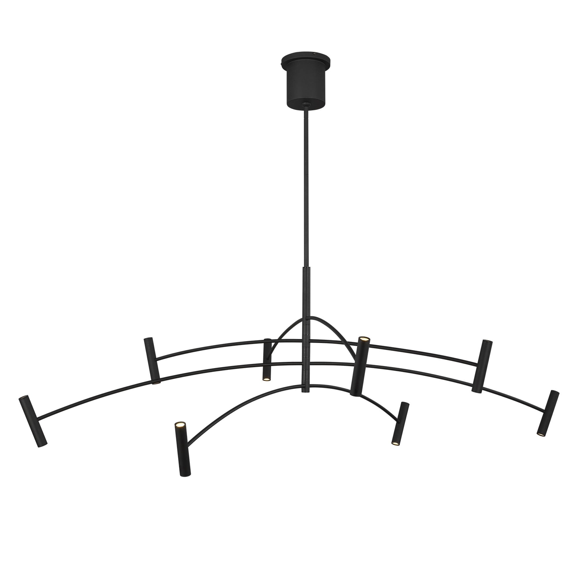 Aerial 60" Chandelier - Matte Black Finish