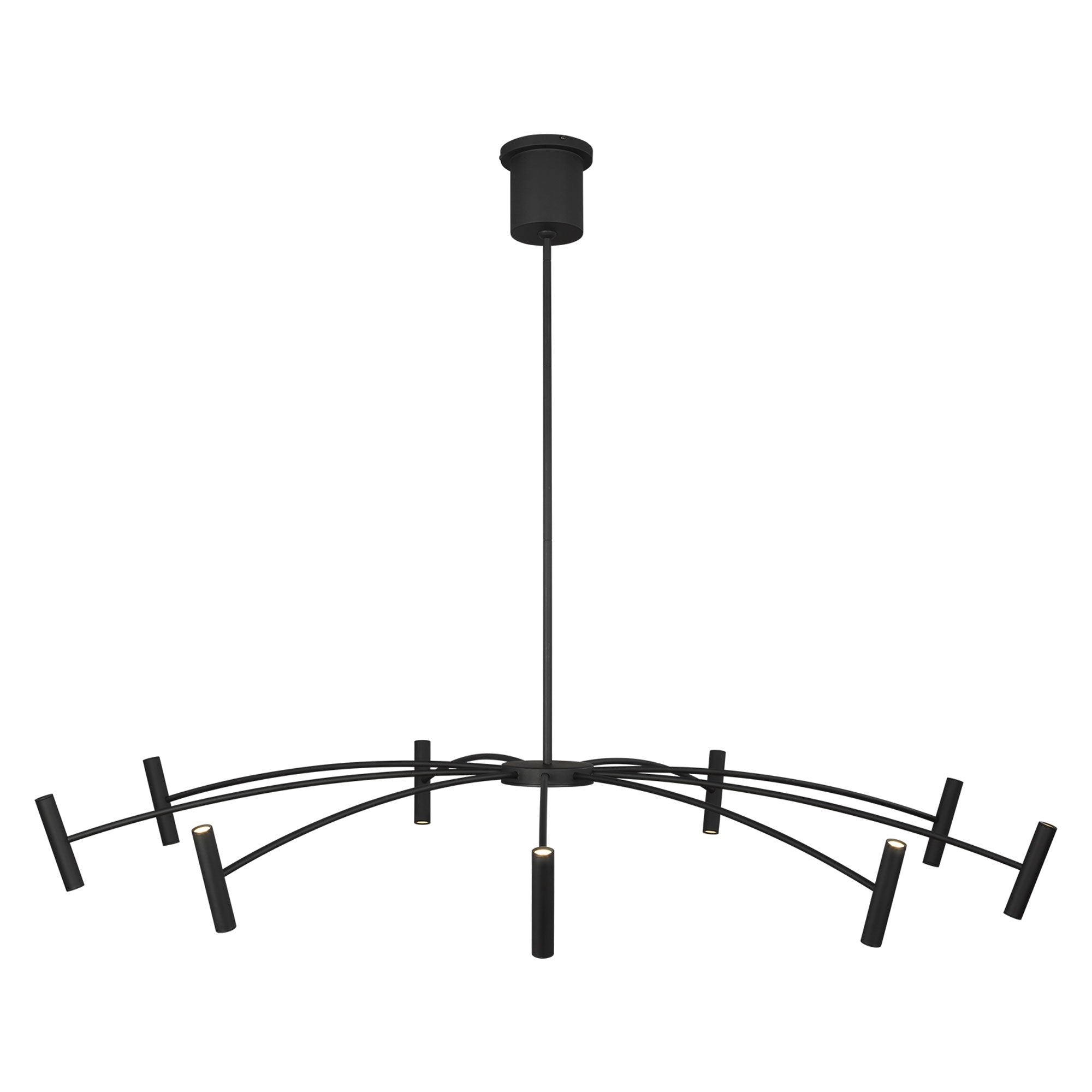 Aerial Medium Chandelier - Matte Black Finish
