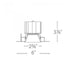 Aether 3.5 inch Shallow Housing Trimless Downlight - Diagram