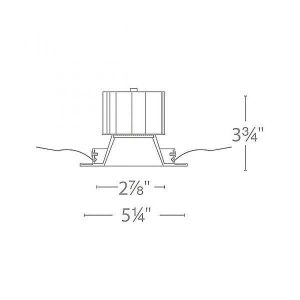 Aether Square Trim with LED Light Engine - Diagram