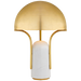 Affinity Medium Dome Table Lamp - Antique-Burnished Brass with White Marble