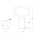 Load image into Gallery viewer, Affinity Medium Dome Table Lamp - Diagram
