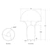 Affinity Medium Dome Table Lamp - Diagram