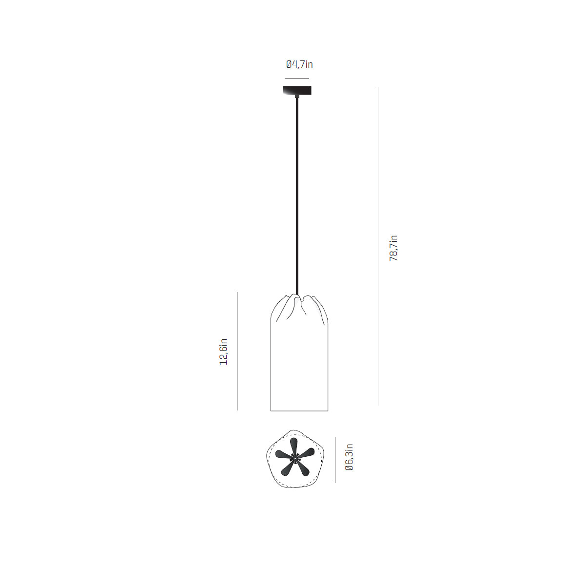 Agasallo 1 Pendant Diagram