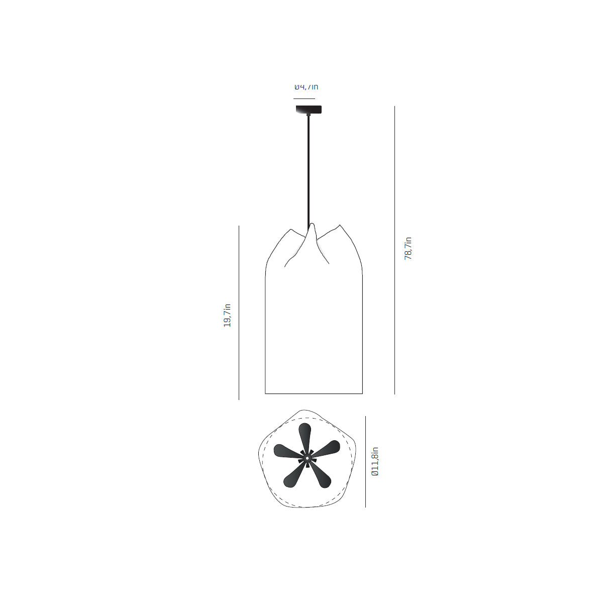 Agasallo 3 Pendant - Diagram