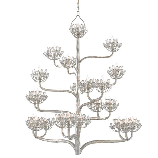 Agave Americana Chandelier - Silver Leaf Finish