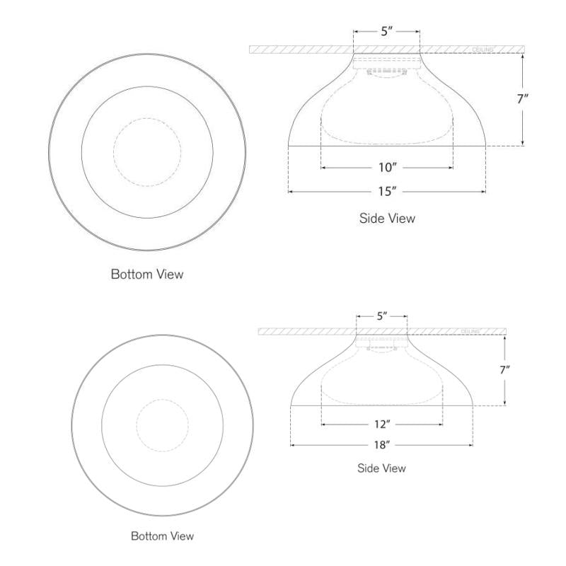 Agnes Flush Mount - Diagram