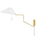 Load image into Gallery viewer, Aisa Plug-In Wall Sconce - Aged Brass Finish
