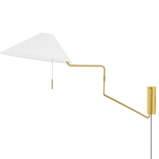 Aisa Plug-In Wall Sconce - Aged Brass Finish