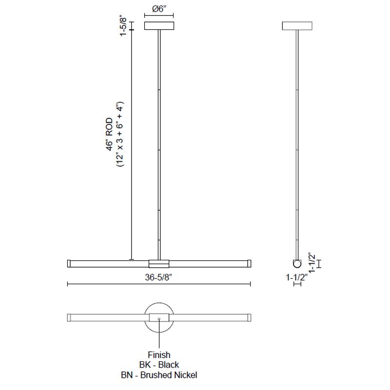 Akari LED Pendant - Diagram