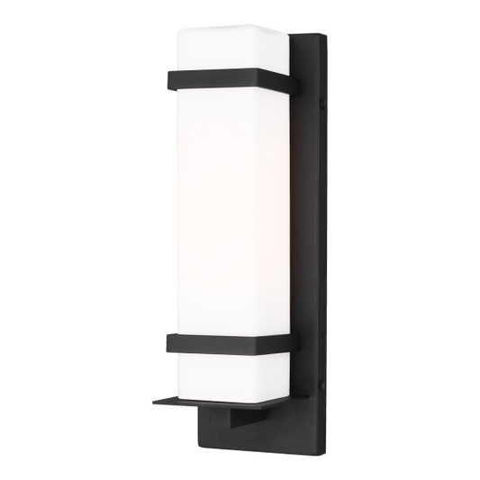 Alban Square Outdoor Wall Sconce - Black Finish