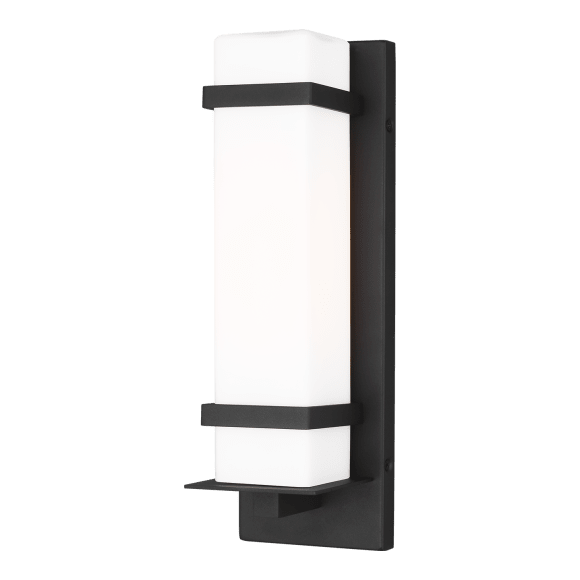 Alban Square Outdoor Wall Sconce - Black Finish