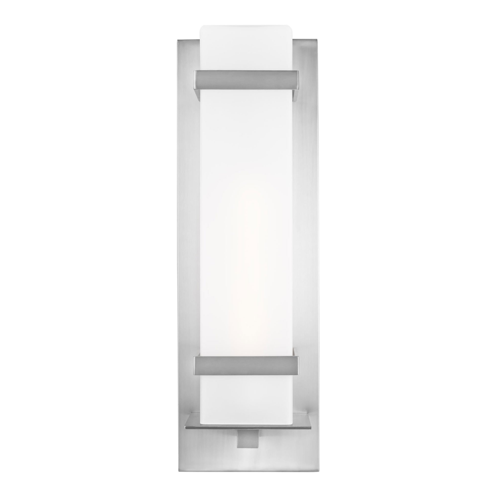 Alban Square Outdoor Wall Sconce - Satin Aluminum Finish