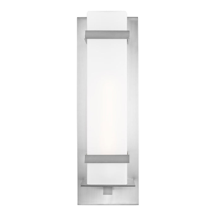 Alban Square Outdoor Wall Sconce - Satin Aluminum Finish