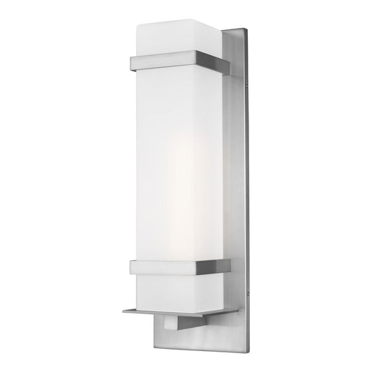 Alban Square Outdoor Wall Sconce - Satin Aluminum Finish