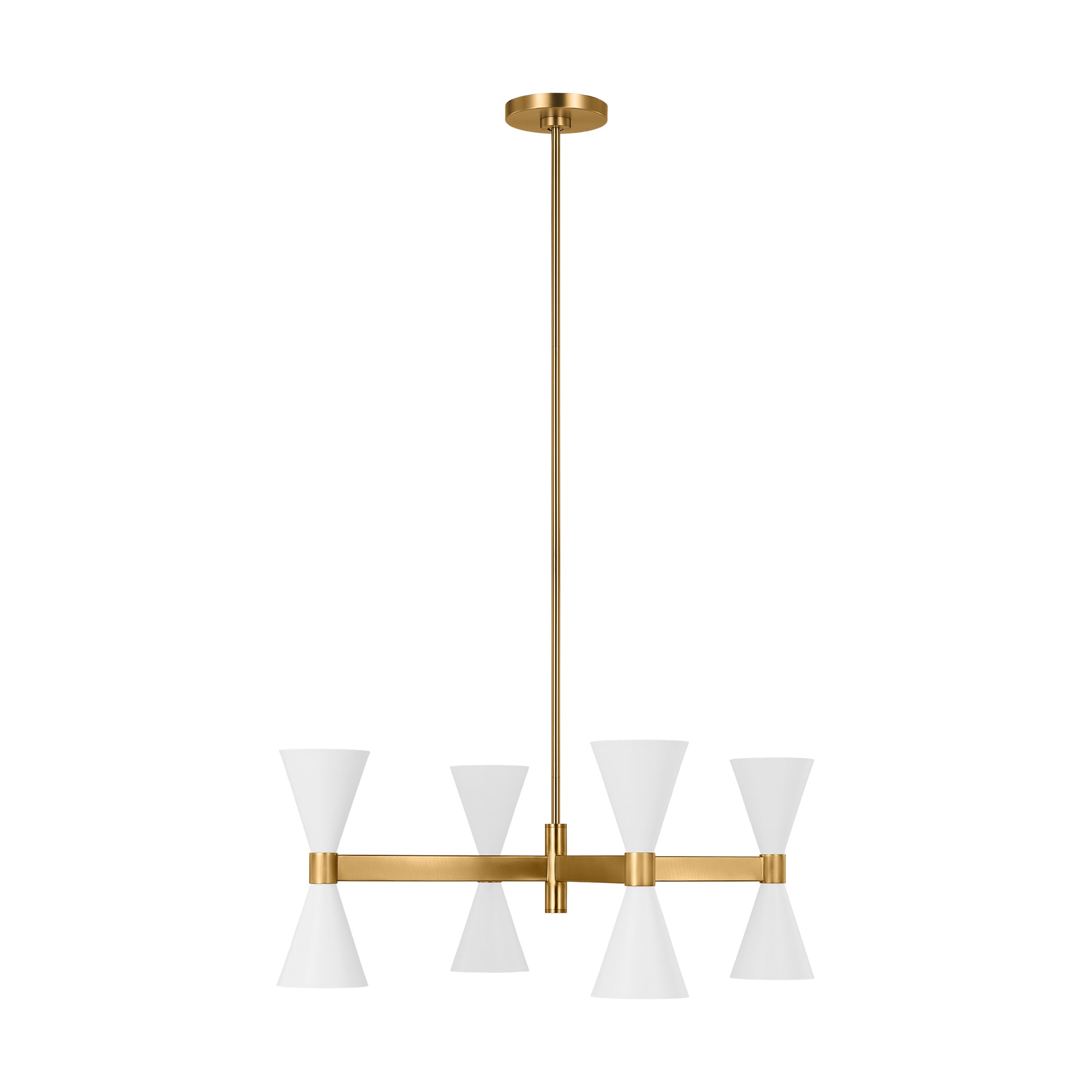 Albertine Small Chandelier - Matte White Finish