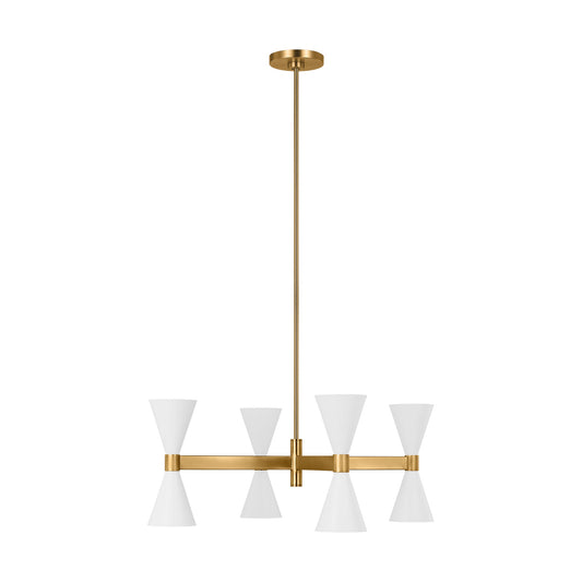 Albertine Small Chandelier - Matte White Finish