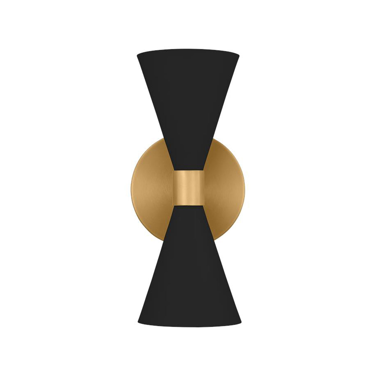 Albertine Wall Sconce - Brushed Brass/Midnight Black Finish