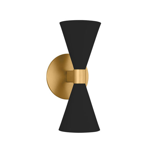 Albertine Wall Sconce - Brushed Brass/Midnight Black Finish