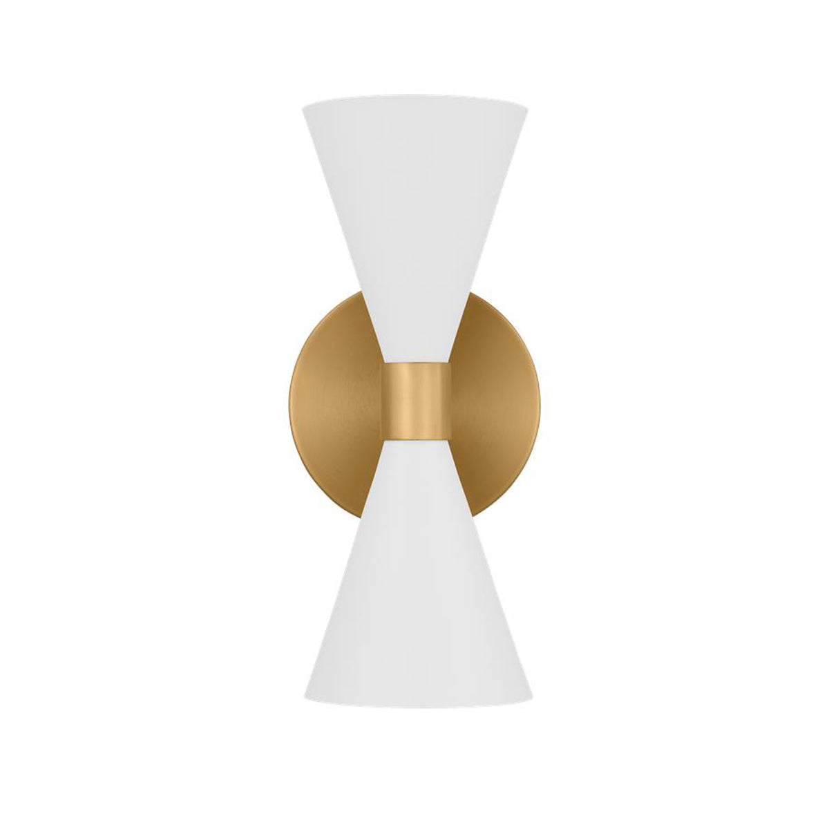 Albertine Wall Sconce - Brushed Brass/Matte White Finish