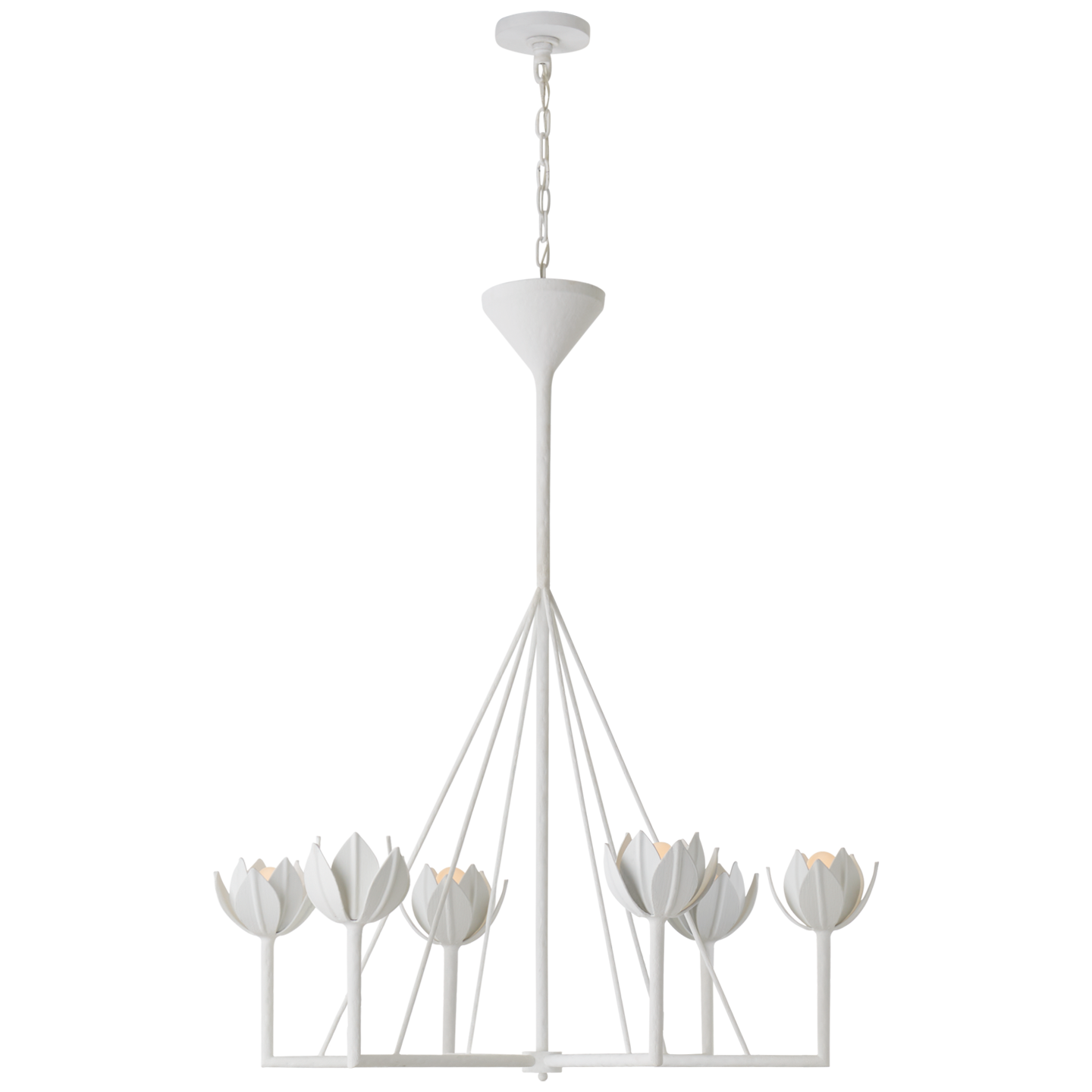 Alberto Large Single Tier Chandelier - Plaster White