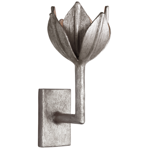 Alberto Small Sconce - Brushed Silver Leaf Finish