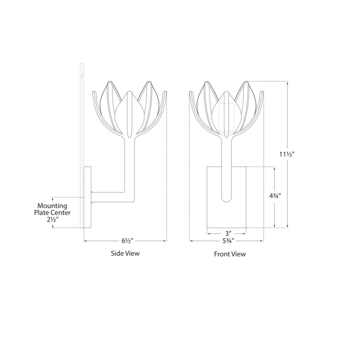 Alberto Small Sconce - Diagram