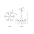 Load image into Gallery viewer, Alberto Small Single Tier Chandelier - Diagram
