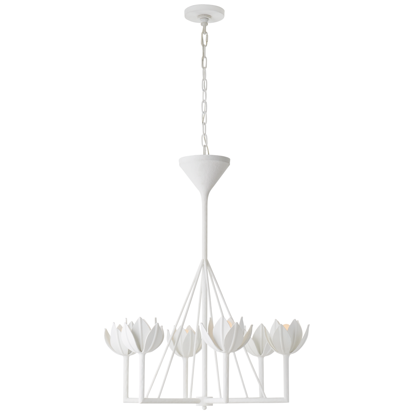 Alberto Small Single Tier Chandelier - Plaster White