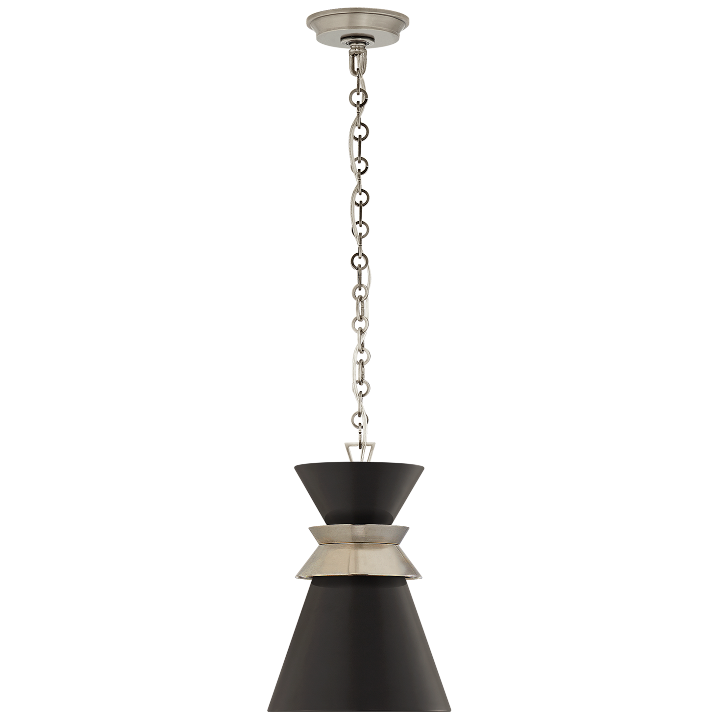 Alborg Small Stacked Pendant - Antique Nickel/Matte Black Finish