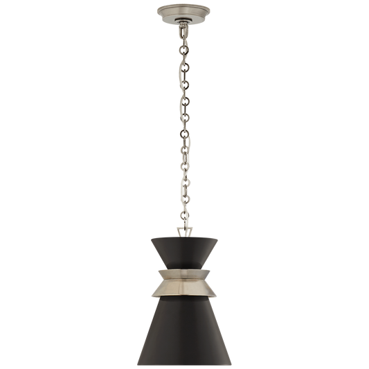 Alborg Small Stacked Pendant - Antique Nickel/Matte Black Finish