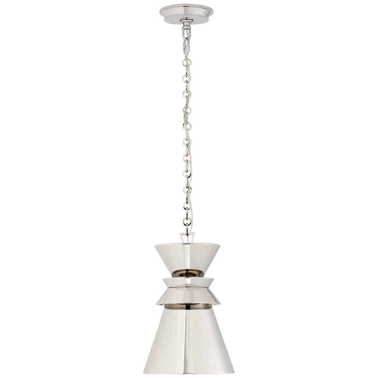 Alborg Small Stacked Pendant - Polished Nickel/Polished Nickel Finish