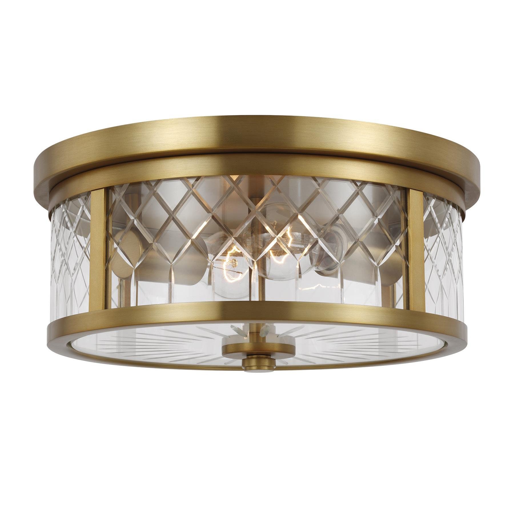 Alec Flushmount - Burnished Brass Finish