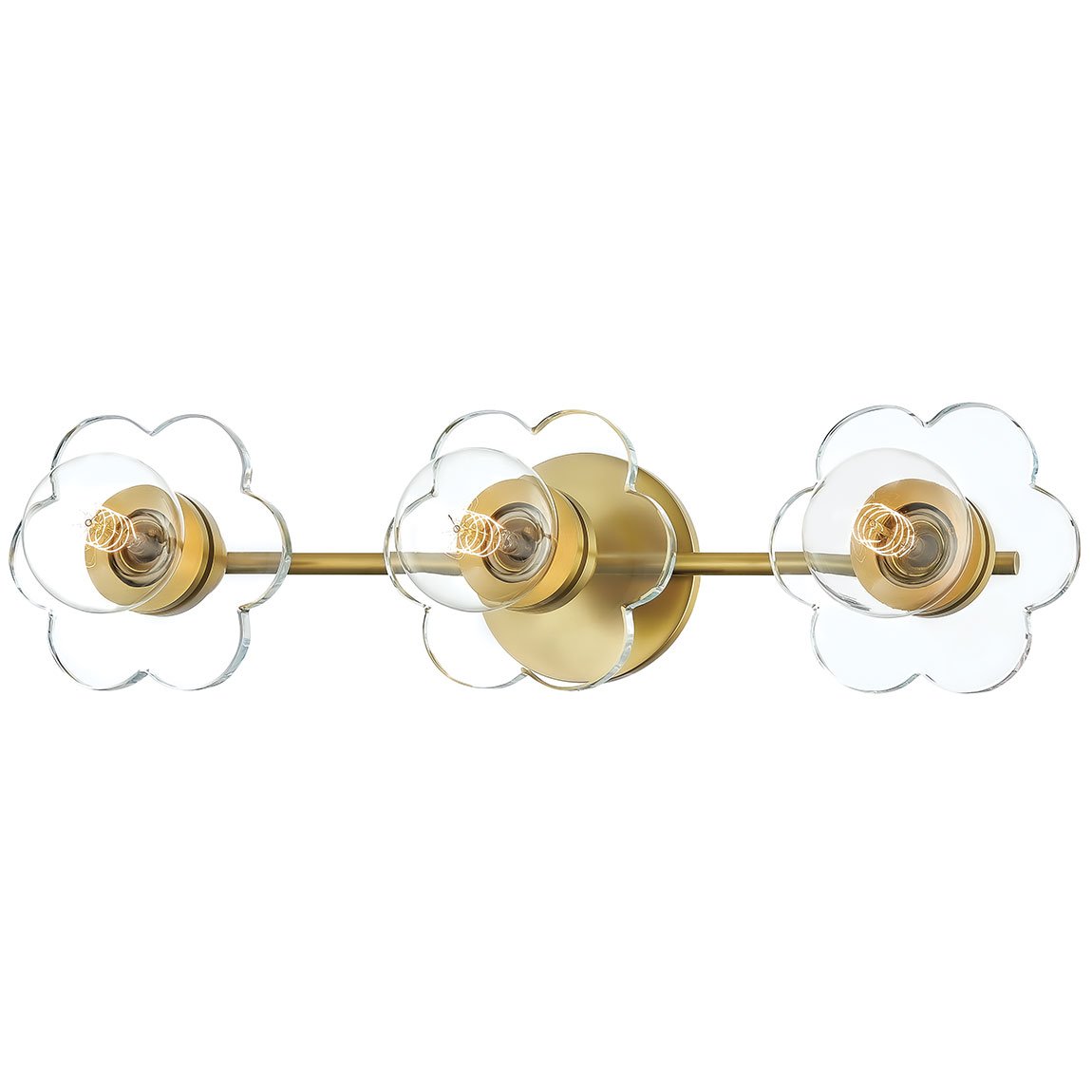 Alexa 3-Light Bath Bar - Aged Brass