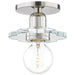 Alexa Wall Sconce/Ceiling Light - Polished Nickel