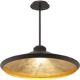 Load image into Gallery viewer, Alfa Pendant - Black/Gold Leaf
